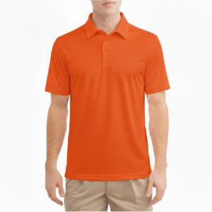 Polo décontracté élégant pour homme, en coton mélangé respirant, coupe ajustée, tendance streetwear - Product Image 1