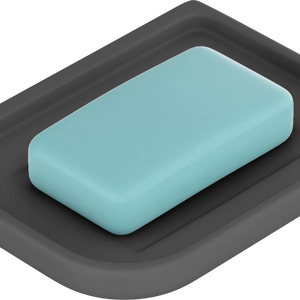 Support mural moderne double pour savon, grande coupelle carrée en verre, étagère de rangement à deux niveaux pour salle de bain, douche et décoration de suite parentale - Product Image 1