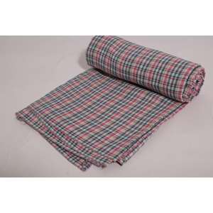 Indian Handloom Eco-Friendly Cotton <b>Check</b> Fabric Plaid Soft Lightweight Sewing Quilting Lingerie <b>Curtain</b> Dress Material Yard - Product Image 3