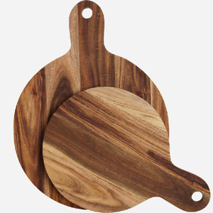 Planche à découper en bois d'acacia rustique de haute qualité, gravée sur mesure, prix fabricant Inde - Product Image 1