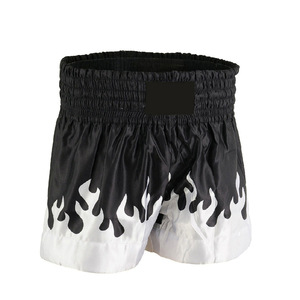 Shorts de boxe en satin personnalisés pour hommes, vente en gros, shorts de Muay Thai professionnels, taille haute, avec logo de marque - Product Image 1