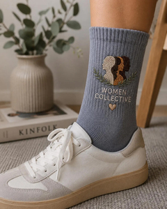 Women Eco-Friendly Anti-Slip Yoga Daily Use Crew <b>Socks</b> Ribbed Knit Letter Embroidery Striped Mid Calf Breathable <b>Soft</b> Casual - Product Image 5