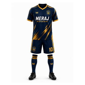 Ensemble de vêtements de sport unisexe personnalisé pour équipe de football adulte, short respirant à séchage rapide 100% coton, impression numérique sur le devant automatisée - Product Image 1