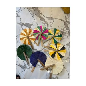 MIX COLOR BAMBOO AND COCONUT LEAF HAND FAN EASY TO FOLD SMALL SIZE LIGHT WEIGHT COCONUT HANDFAN QUICK SALE IN 2026 - Product Image 2