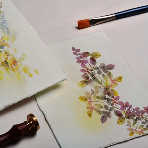 Papel de Algodón Artesanal ALBORZ A5 para Dibujo, con Borde Decorativo, Libre de Ácido, para Impresión Digital y Acuarela, 400 GSM - Product Image 1