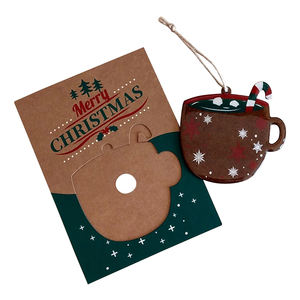 การ์ดเชิญคริสต์มาสลายไม้ Cocoa-Design พิมพ์ + ตัดรูปทรง 4 สี แบบออฟเซ็ต ปั๊มทอง กระดาษสวยหรู - Product Image 1