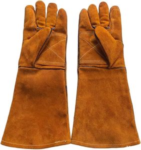 16 Pulgadas, 932 ℉ Guantes de Soldadura de Cuero, Resistentes al Calor/Fuego, Guantes Grandes para Barbacoa, Horno, Parrilla, Chimenea, Soldadura TIG, MIG, Forja - Product Image 1