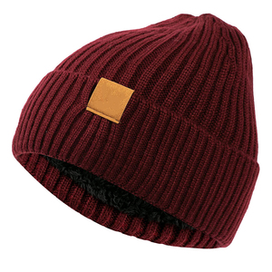 Gorro Unisex Color Borgoña, 100% Acrílico, Tejido, Color Sólido, Casual, para Invierno, para Adultos, 56-58CM, Artículo Más Vendido 2026 - Product Image 5