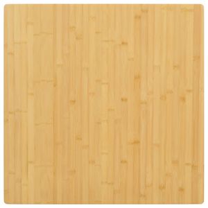 Table de salle à manger durable en bambou avec finition vernie, 31,5 x 31,5 pouces - Product Image 1