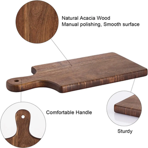 Nouveaux Blocs de Découpe Rectangulaires Classiques en Bois Rustique, Planches à Fromage en Bois d'Acacia pour la Cuisine, Planches à Découper les Légumes - Product Image 4