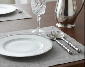 Elegant Silver Finished Stainless Steel Salad server With Geometric Block Handles Perfect For Restaurants Hotel And Resorts - Product Image 6