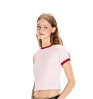 Vêtements grande taille, chemises à col rond, t-shirts courts à manches courtes, t-shirts en tricot de couleur unie, hauts décontractés d'été pour femmes