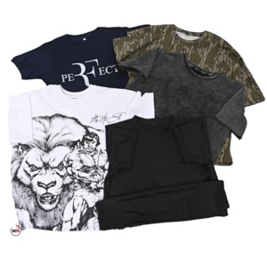 Personalizado en blanco con patrón de mezcla elegante camiseta transpirable logotipos personalizados 100% algodón jersey streetwear High Street - Product Image 1