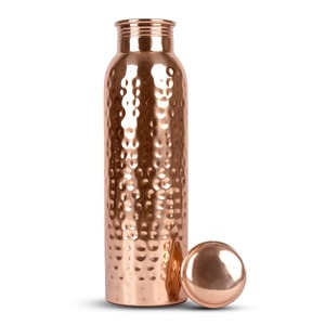 Antique Hammered <b>copper</b> water <b>bottle</b> 1 litre leak proof 100 percent pure <b>copper</b> <b>drinking</b> <b>bottle</b> hammered <b>copper</b> water <b>bottle</b> - Product Image 2