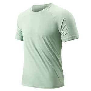 เสื้อยืดคอกลมแขนสั้นสำหรับผู้ชาย ระบายความชื้นได้ดี สีน้ำเงินล้วน โพลีเอสเตอร์ ชุดกีฬา ใส่ได้ทุกฤดู - Product Image 5