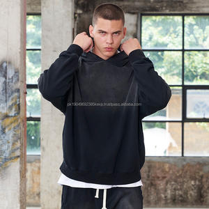 Sudadera con Capucha Extra Grande de Manga Larga, 100% Algodón, 420 g/m², Lavada, Estilo Vintage, Batik, para Hombre - Product Image 2