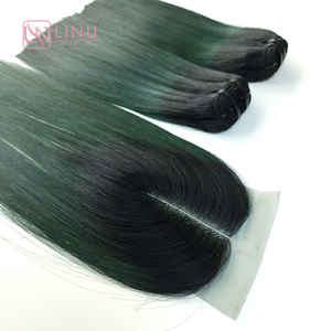 SMA Ombre Vert Meilleure Qualité Os Extensions de Cheveux Raides Cheveux Humains Vietnamiens Prix de Gros Approvisionnement d'Usine - Product Image 3