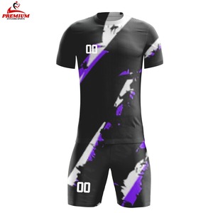 Uniforme de football d'été de haute qualité, 100% polyester, léger, respirant, antibactérien, tissu à séchage rapide, coupe confortable - Product Image 3