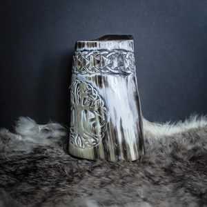 Natural Horn Vinking Drinking Horn Mug-Eco-Friendly Lightweight Polished American Style for Wine <b>Beer</b> Parties Weddings 2026 - Product Image 3