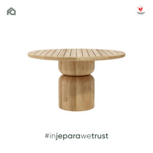 Modern Minimalist Solid Teak Wood <b>Round</b> <b>Outdoor</b> Dining <b>Table</b> Foldable UV-Resistant Durable for Garden Patio Courtyard - Product Image 4
