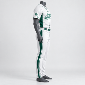 Uniforme de baseball pour hommes Khawaja Rafique Ullah Enterprises, rayé blanc et bleu, polyester respirant, antibactérien, coupe régulière - Product Image 5