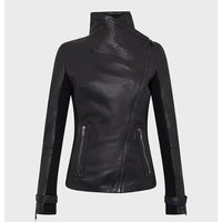 Veste en cuir pour femme, cuir de qualité supérieure, vêtements d'extérieur modernes, design décontracté, coupe confortable et élégante, parfaite pour un usage quotidien