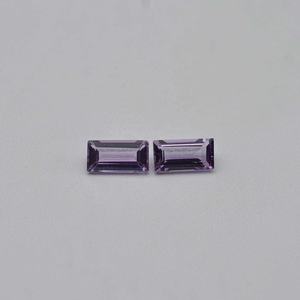 7x14mm naturel rose améthyste à facettes baguette coupe pierre précieuse vente chaude couleur claire améthyste pierre bijoux du fabricant - Product Image 3