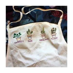 Customizable Parsley Sage Rosemary Thyme Embroidered Custom Adult Hair <b>Apron</b> 55-68cm Custom Logo <b>Kitchen</b> Useful <b>Apron</b> & Items - Product Image 1
