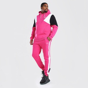 New Design Men Streetwear Hooded Casual Pullover <b>Tracksuits</b> High Quality Breathable Comfortable Solid 100% Cotton Lightweight - Product Image 3