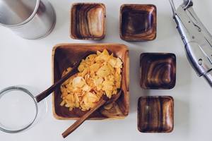 Ensemble de bols et plateaux en bois d'acacia/mangue zéro déchet, polis à la main, durables, écologiques, non toxiques, vaisselle traditionnelle japonaise - Product Image 6