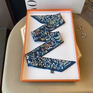 Ruban en twill polyvalent et multifonctionnel pour femme, idéal comme anse de sac, bandeau ou petit foulard en soie, très populaire, 5*90cm - Product Image 3