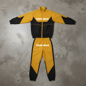 Hot Selling Custom Men's Hooded Printed Tracksuits 100% Cotton 2 Piece <b>Set</b> Unisex 2 Tone Sweat Suits Windbreaker - Product Image 5