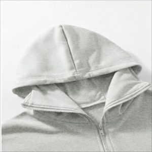 OEM ODM Sweat à capuche zippé surdimensionné en coton 100% brodé de qualité supérieure pour homme, style streetwear, survêtement - Product Image 3