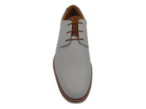 Chaussures habillées Dlords pour hommes en cuir blanc, style Oxford, bout rond, à enfiler, antidérapantes, respirantes, toutes saisons, couleur unie, pour le bureau et les occasions formelles - Product Image 1