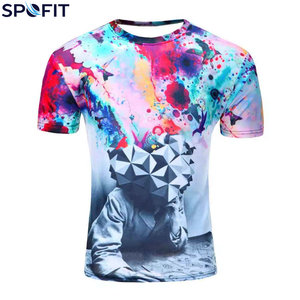 Stylish Men's T Shirts for Outdoor Street Wear Full Sublimation Printing Quick Dry <b>Light</b> Knitted Fabric Custom T Shirt - Product Image 1