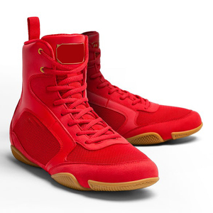 Zapatillas de Lucha Libre y Boxeo para Hombre, de Piel/Simil Piel, Ligeras, con Cordones, Forro de Malla, Venta al Por Mayor, Personalizadas, de Alta Calidad - Product Image 1