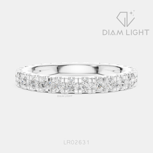 Bague de mariage ronde 1,05 carat, bijoux fins, certifiée IGI, or blanc 14 carats, diamant de laboratoire, bague de fiançailles et de mariage - Product Image 1