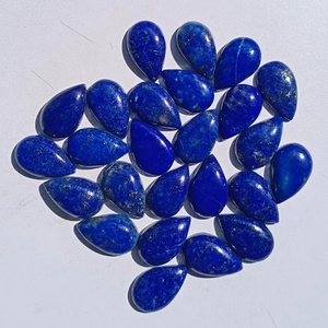 Cabujón de lapislázuli natural en forma de pera, piedra preciosa suelta para la fabricación de joyas - Product Image 4