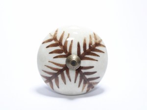 Hand Painted Leaf Pattern Ceramic Cabinet Knobs Vintage Floral Porcelain <b>Drawer</b> <b>Pulls</b> Decorative Antique <b>Brass</b> Base Furniture Kn - Product Image 2