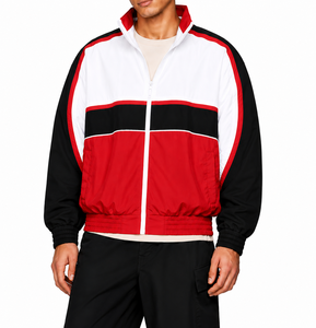 OEM Custom <b>Men's</b> Nylon Windbreaker Tracksuit <b>Jacket</b> and Pants Set Streetwear Sportswear Water Resistant - Product Image 5
