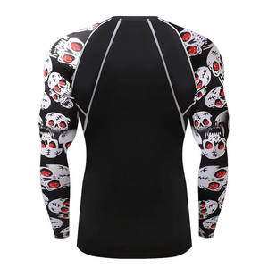 Camiseta de Compresión para Hombre, MMA, BJJ, Transpirable, Antibacteriana, de Secado Rápido, Manga Larga, Spandex/Poliéster, Personalizable, Nueva Llegada, Gran Venta - Product Image 5