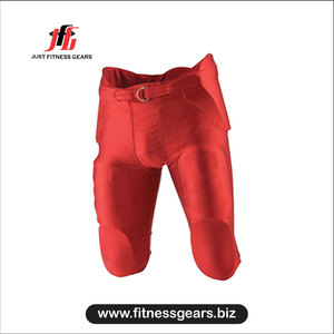 Ensemble Maillot et Pantalon de Football Américain Sublimé pour Homme Rouge 24 – Ensemble en Maille Respirant à Col en V et Manches Courtes Anti-Transpiration - Product Image 2