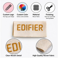 Étiquettes tissées personnalisées avec logo, étiquettes de marque cousues pour vêtements, articles vestimentaires et sacs