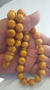 ลูกประคำสีเหลืองอำพัน Majestic tasbih islamic misbaha subha sibha tespih dhikr สำหรับการสวดมนต์และการมุ่งเน้นทางจิตวิญญาณ - Product Image 3