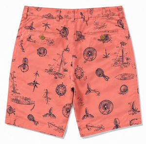 Shorts de bain imprimés pour hommes en tissu Oxford de coton, style décontracté, taille mi-haute, avec braguette boutonnée et poches - Product Image 4