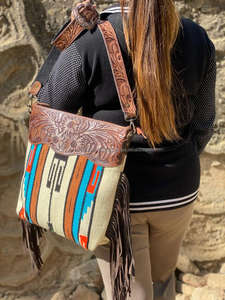 Nouveau design unique usiné à la main sac à main à franges couverture de selle aztèque sac à bandoulière bohème Design unique sacs élégants pour les femmes - Product Image 2