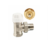 Robinet thermostatique d'angle en laiton à filetage femelle pour radiateur, fabriqué en Chine
