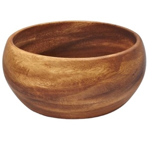 Cuenco de madera de mango liso al por mayor, plato de madera natural para fruta, ensalada, utensilios de cocina para fiestas - Product Image 1