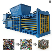Presse à balles carrées hydraulique automatique horizontale pour matériaux agricoles, haute productivité, moteur 18,5 kW