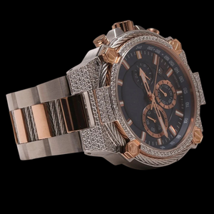 Reloj Personalizado Único de Plata de Ley 925 con Caja de Diamantes Moissanite, Estilo Hip Hop, Lujoso, Regalo Especial para una Persona Especial - Product Image 1
